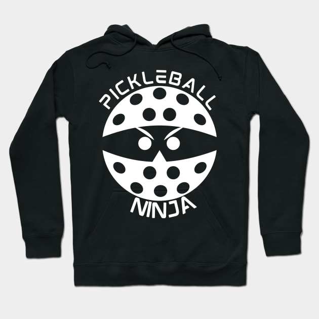 Pickleball Ninja  (white) Hoodie by FK-UK